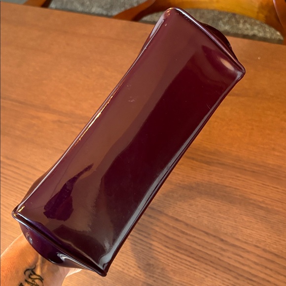 GOLDCREST LEATHERGOODS - MCM Vintage Plum Patent Leather Handbag - Picture 7 of 10